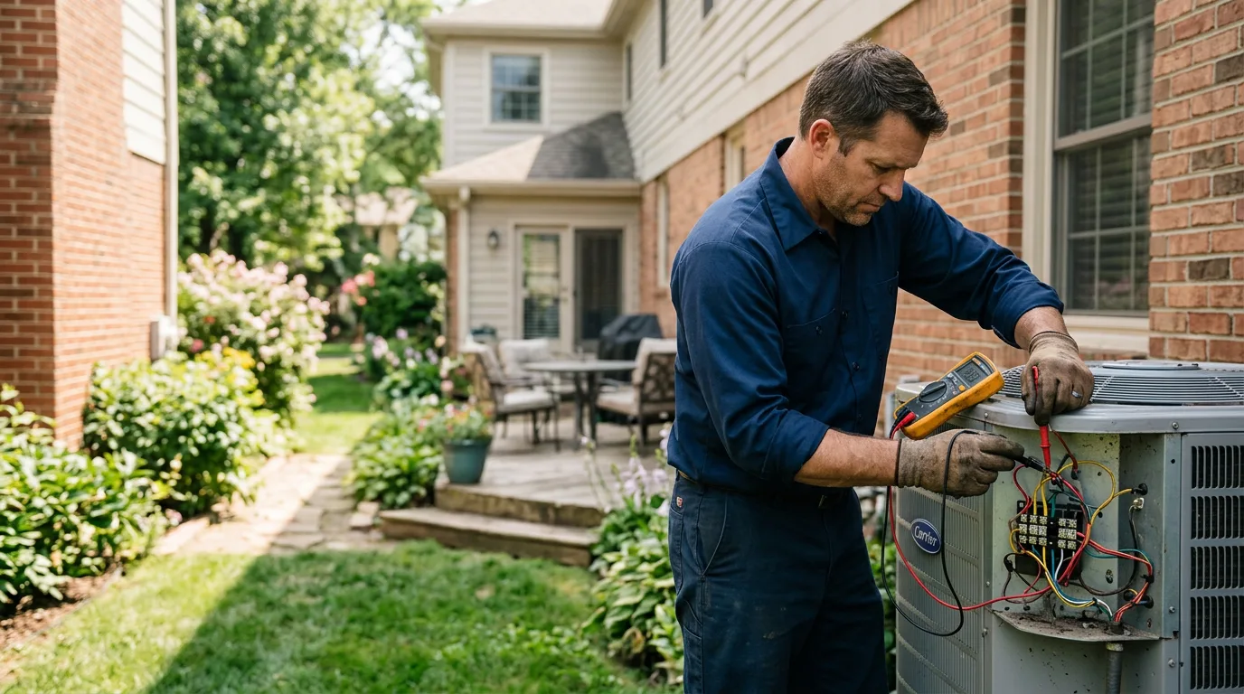HVAC technician working near Wayland, MA